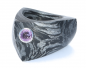 Preview: Ring Carbon-Alutec mit pinkem Saphir, Platin