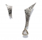 Preview: Ohrstecker aus Silber-Palladium und Gelbgold mit Topas