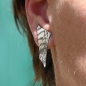Preview: Ohrstecker aus Silber-Palladium und Gelbgold mit Topas