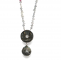 Preview: Collier Set "Talisman Diamond Eye" aus Akoya-Keshi Perlen, Rubinen, Brillant & Pink-Saphir