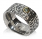 Preview: Ring aus Silber - geschwärzt und Gold mit Turmalin