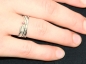 Preview: Ring aus Silber-Palladium mit Roségold und pinkfarbenem Brillant