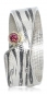 Preview: Ring aus Silber-Palladium mit Roségold und pinkfarbenem Brillant