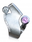 Preview: Ring aus der Kollektion "Queen of Wave" aus Platin mit Brillanten und pinkfarbenem Saphir