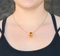 Preview: Collier mit Citrin-Anhänger und Roségold