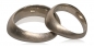 Preview: Eheringe aus Silber mit Kante
