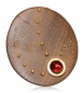 Preview: Ring aus Jarrah-Holz mit Gold und Granat
