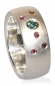 Preview: Ring aus Silber mit Turmalin und pinkfarbenen Brillanten