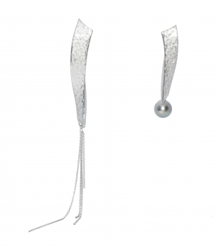 Ohrhänger "Neckarperle" Silber, Tahitiperle
