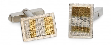Manschettenknöpfe aus Silber mit Feingold