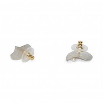 Ohrstecker aus Silber mit Feingold und Perle