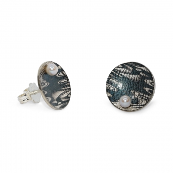 Ohrstecker aus Silber-Palladium mit Akoyaperle