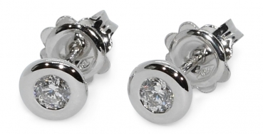 Preview: Ohrstecker aus Weißgold mit Brillanten