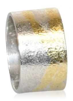 Ring aus Silber mit Feingold