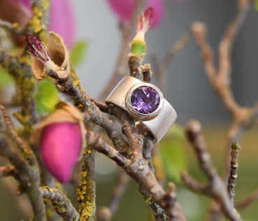 Silberring mit Amethyst