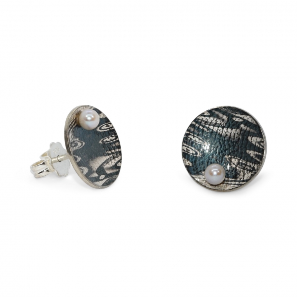 Ohrstecker aus Silber-Palladium mit Akoyaperle