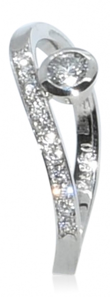 Verlobungsring "Lea" aus Platin mit Brillanten
