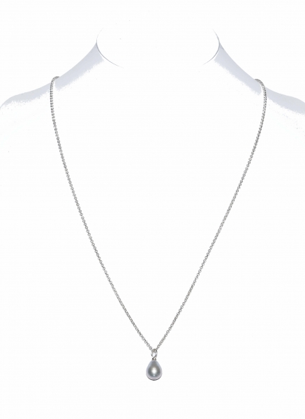 Silber-Erbskette mit Süßwasserperle