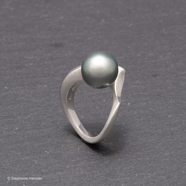 Silberring mit Tahitiperle